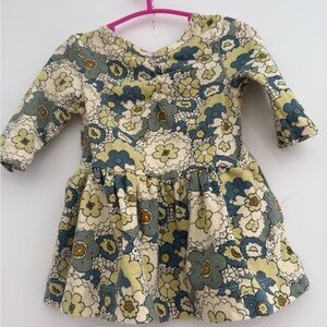Kate Quinn 3-6m Girls Floral Long-Sleeve Dress vintage inspired | twirl dress